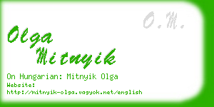 olga mitnyik business card